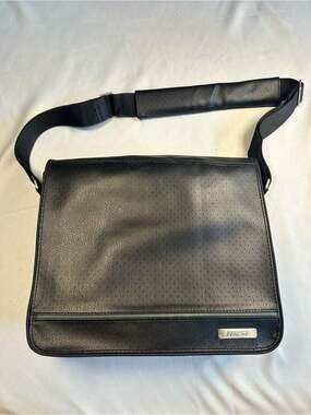 Bose Black Perforated Messenger Bag with Shoulder Strap